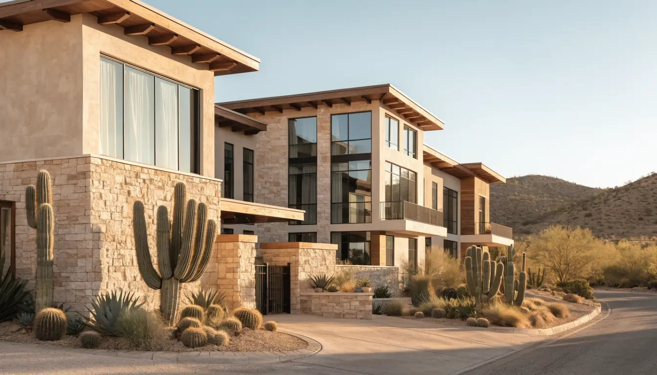 Contemporary custom multi-family residence in the Arizona desert